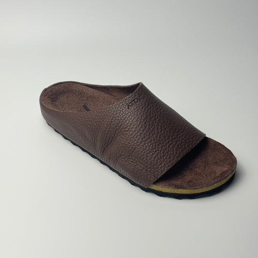 Terra Slides Lite Full Grain Leather “Dark Mocha”