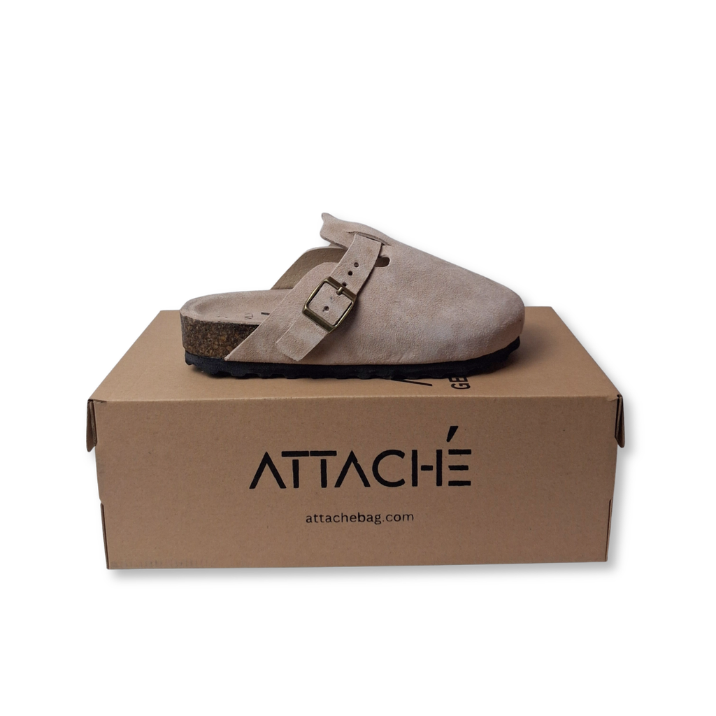 Clogs Nude Suede Leather