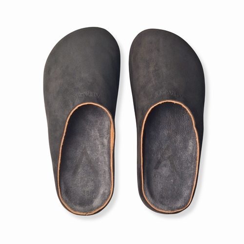 Black Nubuck MULE Genuine Bovine Leather