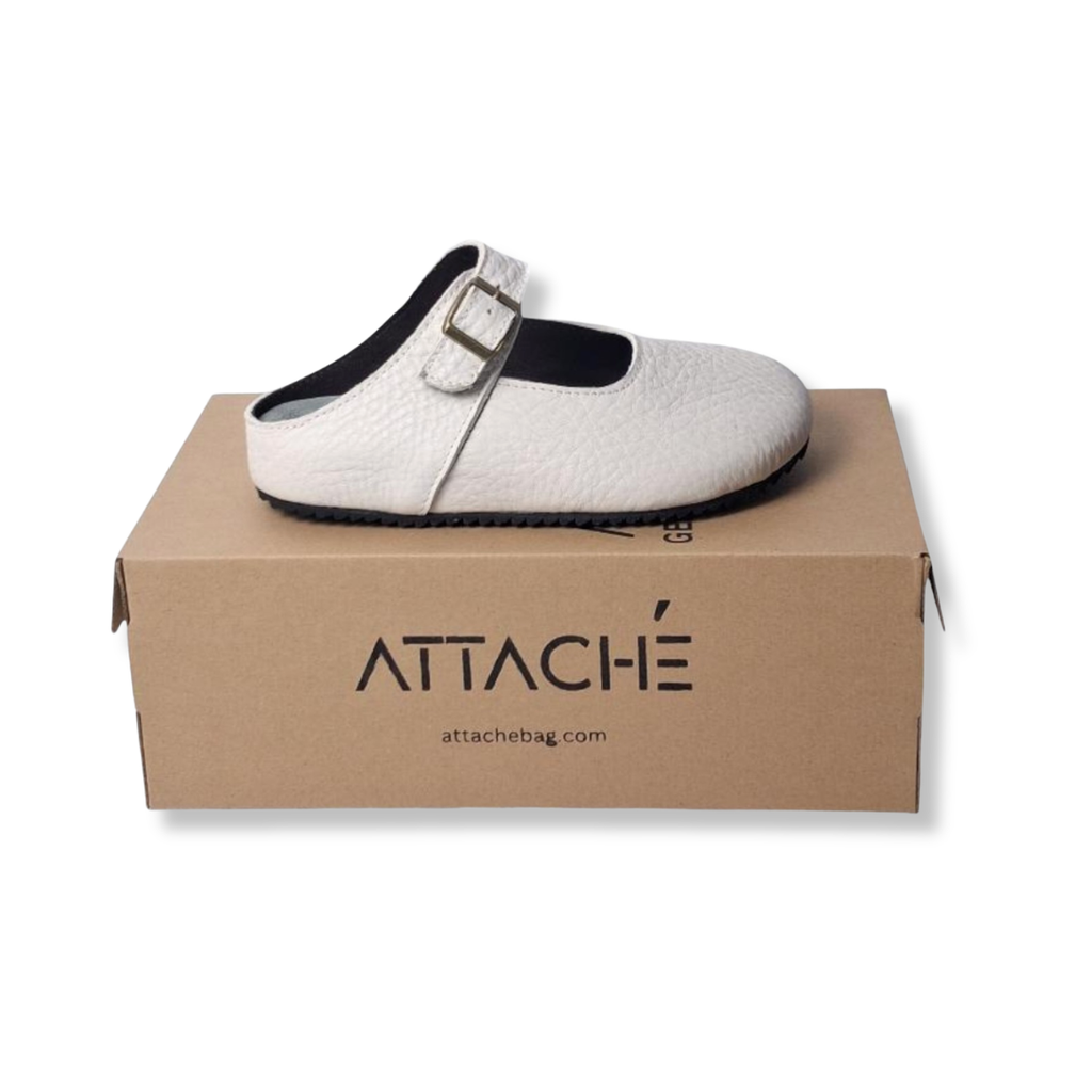 MJ Clogs V2 Non-Slip White Grain Leather