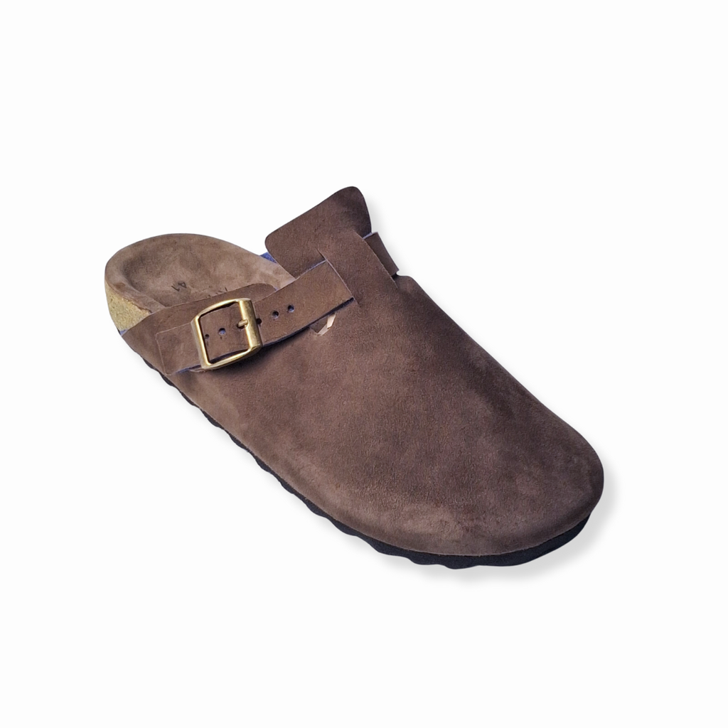 Mocha V2 Clogs Genuine Suede Leather
