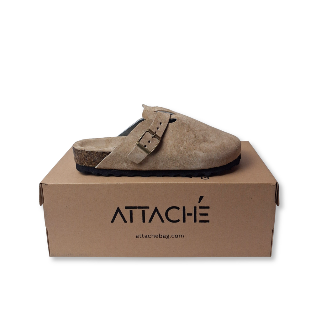 Clogs Hazelnut Suede Leather