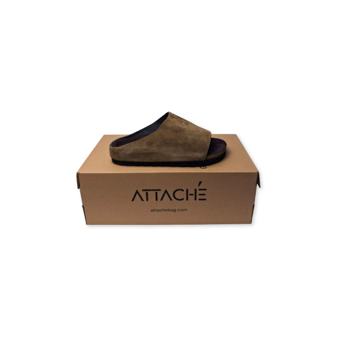 Size 36 - Terra Slides Military Brown Leather