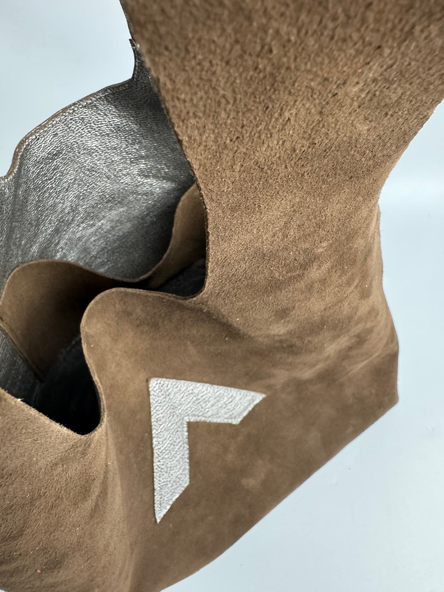 Arch Sack Genuine Leather Tote Bag - Repurposed Mocha Suede