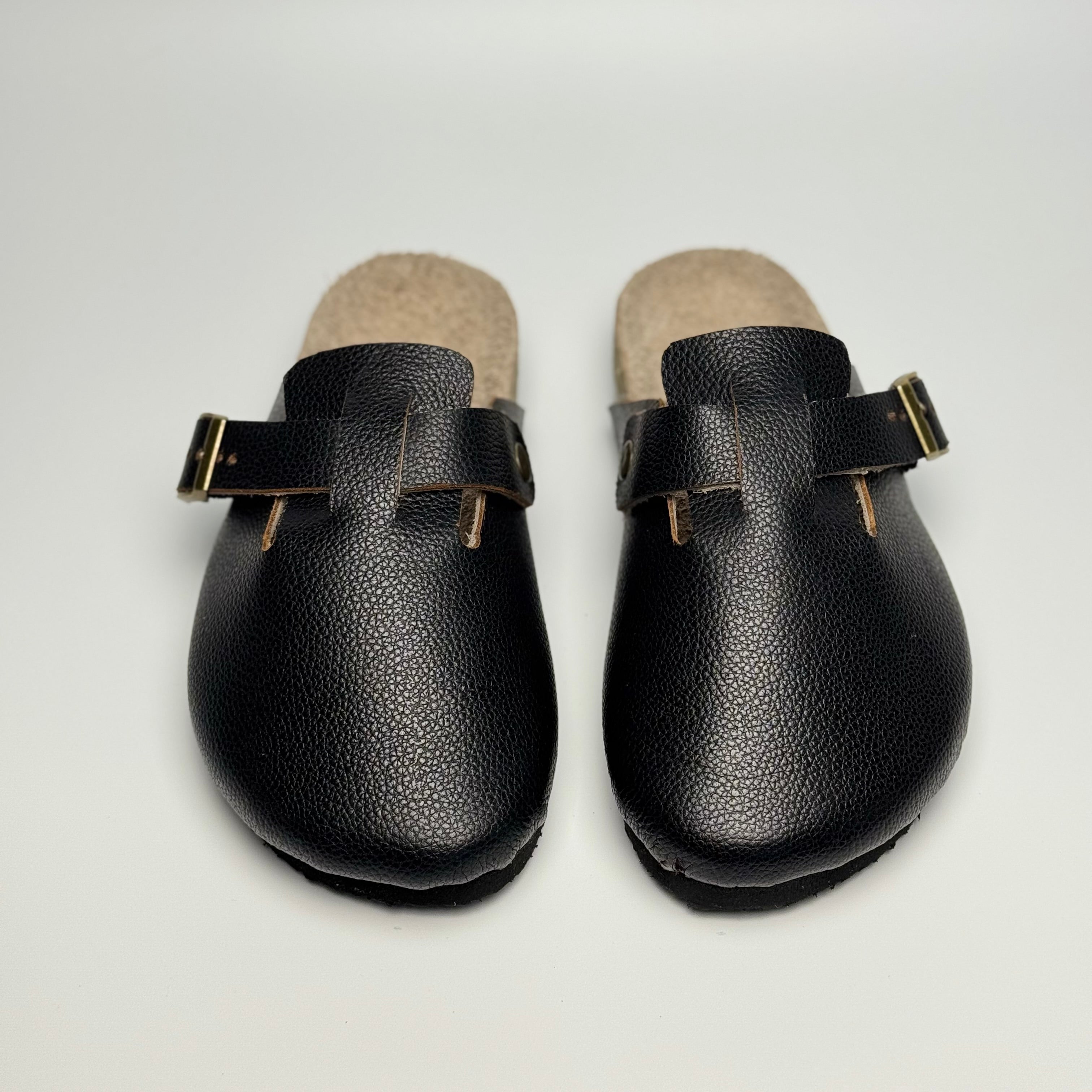 Clogs Genuine Leather Full Grain "Black"