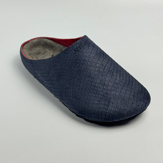 Mule Dragon Skin “Navy” Limited Ed - Genuine Leather