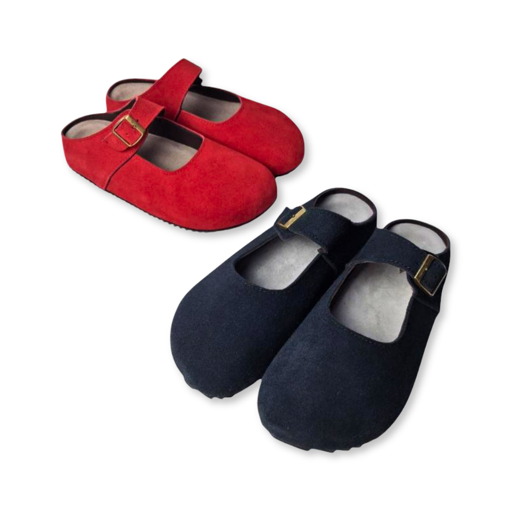 MJ Clogs V2 Non-Slip Prototype Deep Red Suede Leather