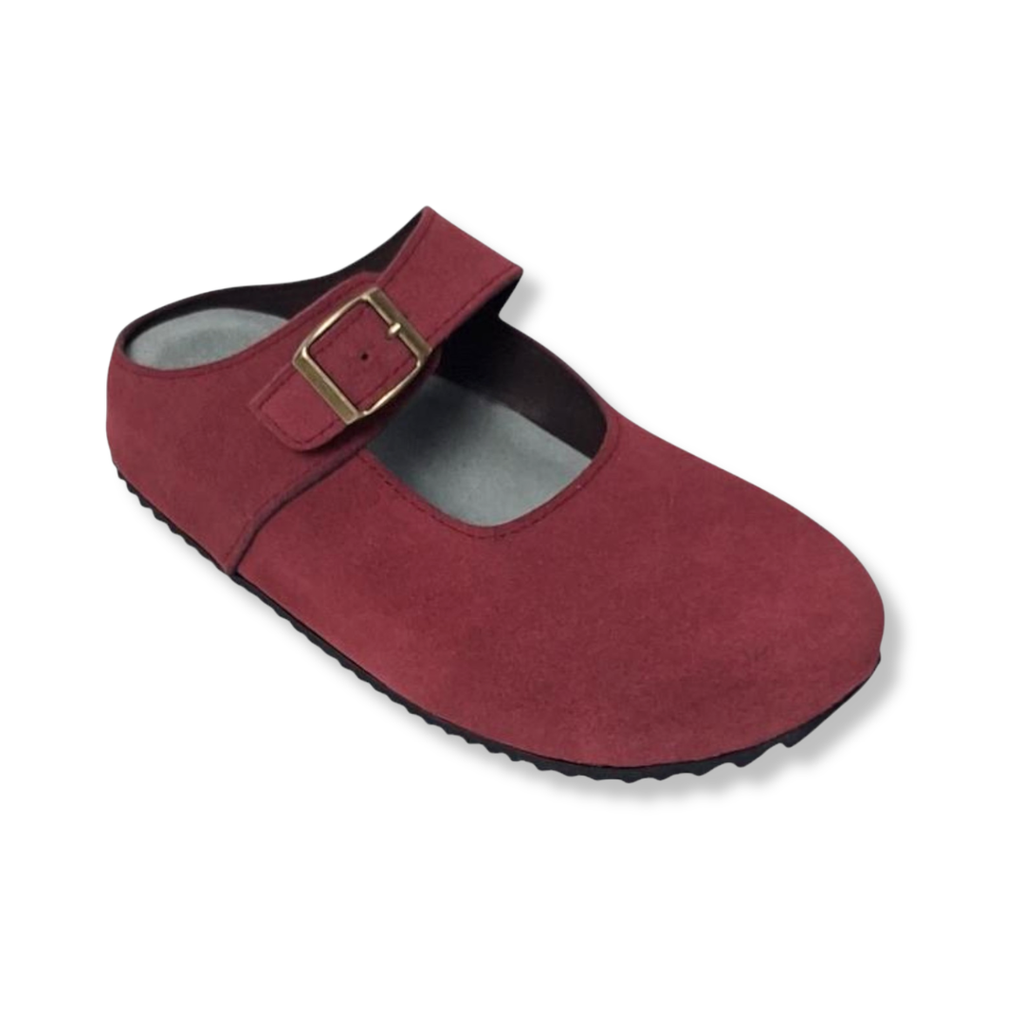 SALE: MJ Clogs V2 Non-Slip Crimson Red Suede Leather