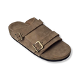 Size 40 - Double Buckle Hazelnut Suede Leather