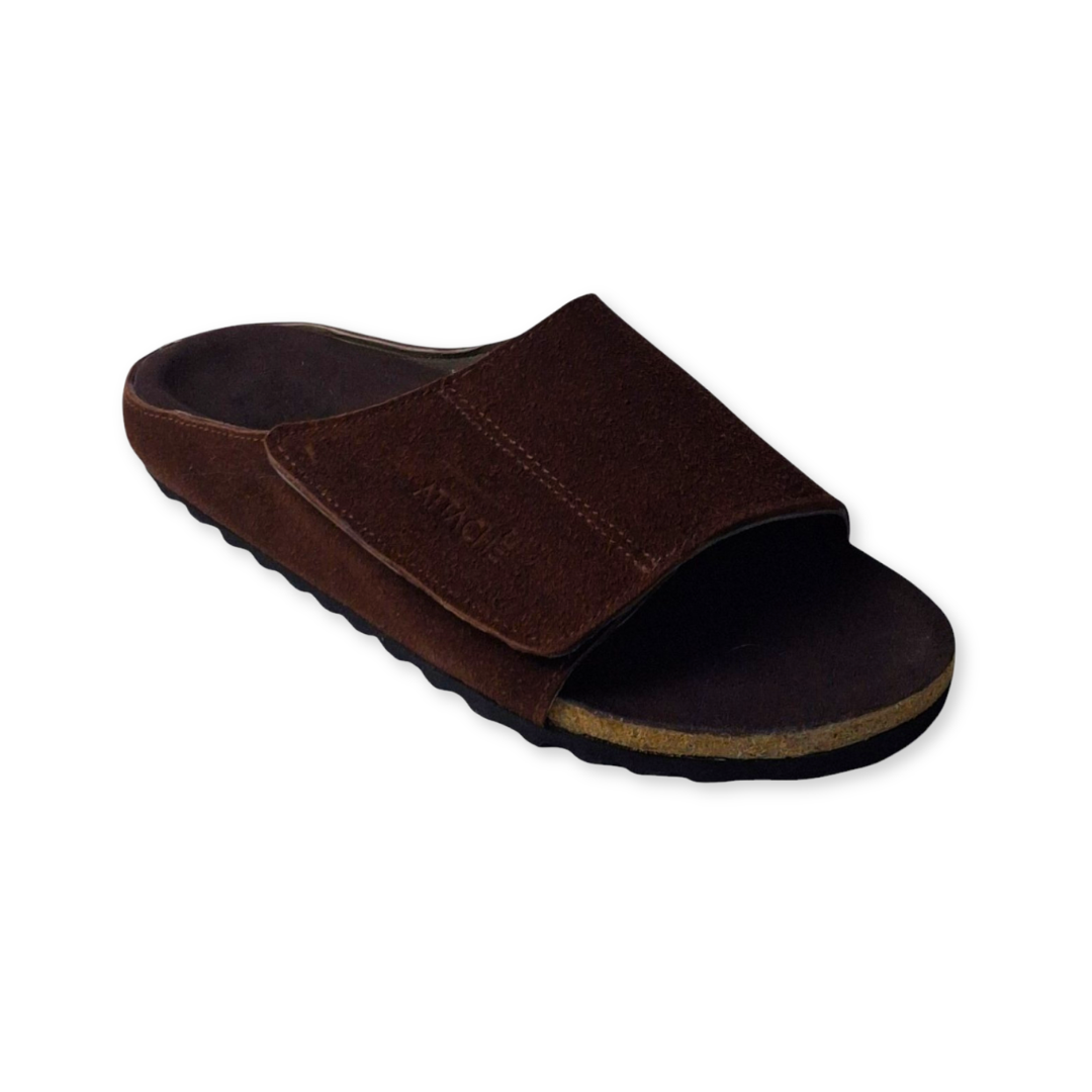 Size 40, 44 - Terra Slides Flex Chocolate Leather