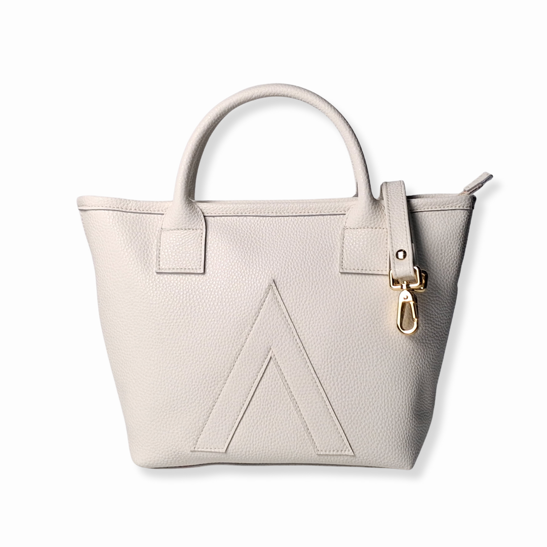 White Limited Petite Tote Genuine Calf Leather