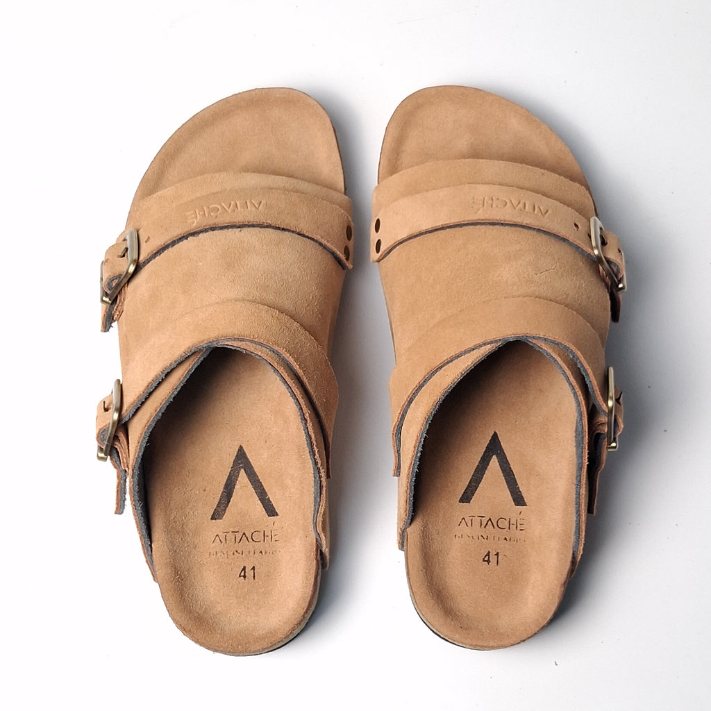 Size 35, 36, 41, 44, 45 - Double Buckle "Tan"