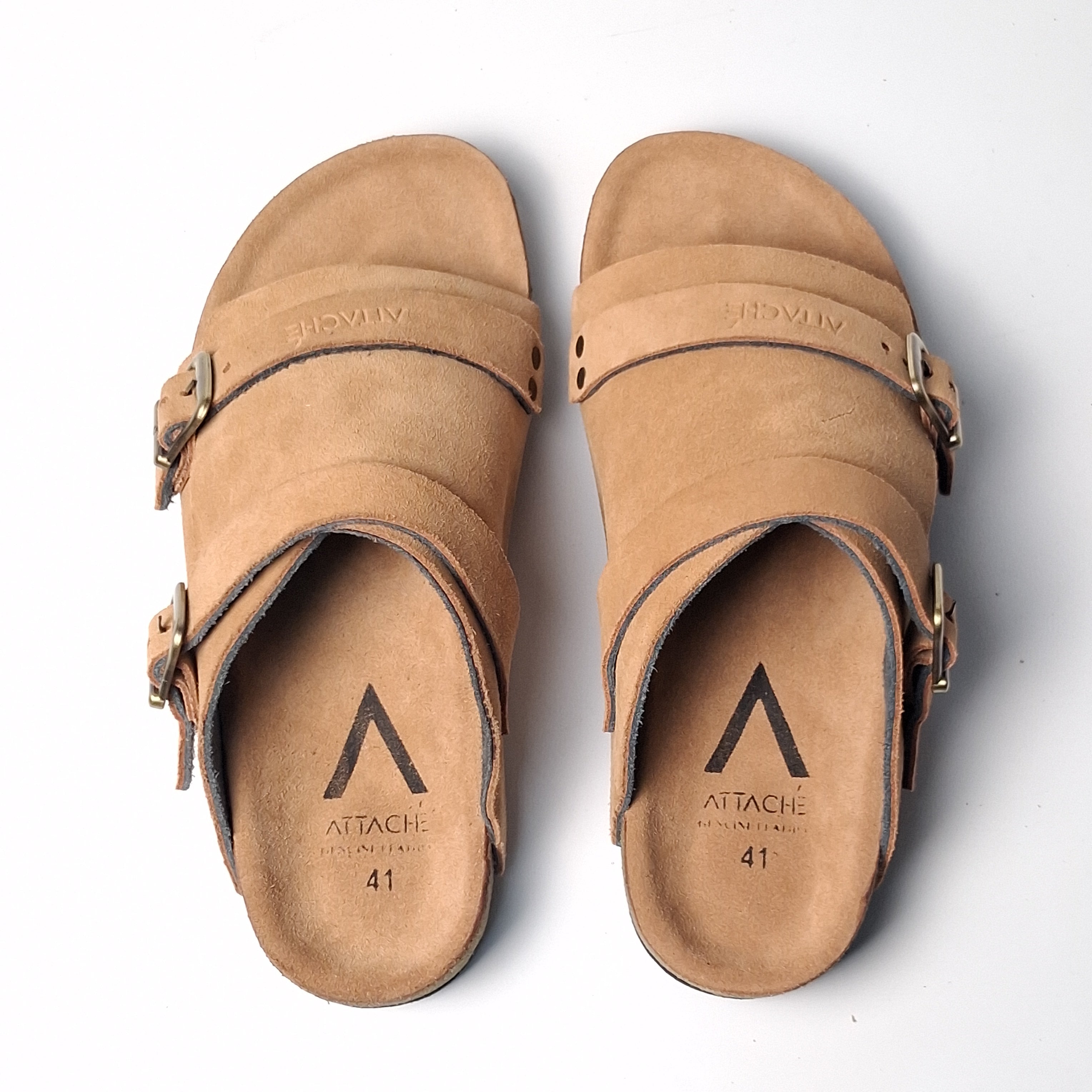 Size 35, 36, 41, 44, 45 - Double Buckle "Tan"