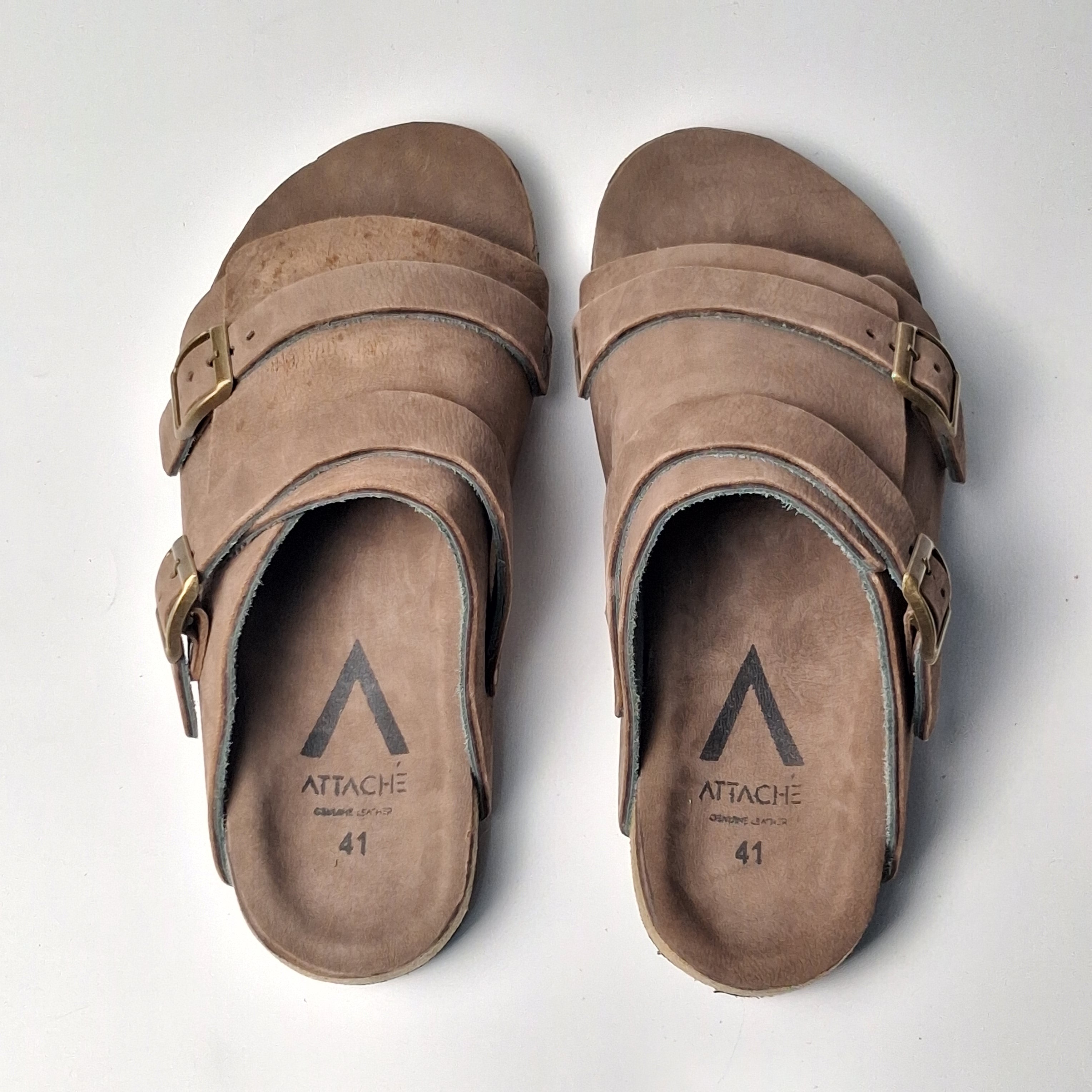 Size 41 - Double Buckle "Mocha Goat”