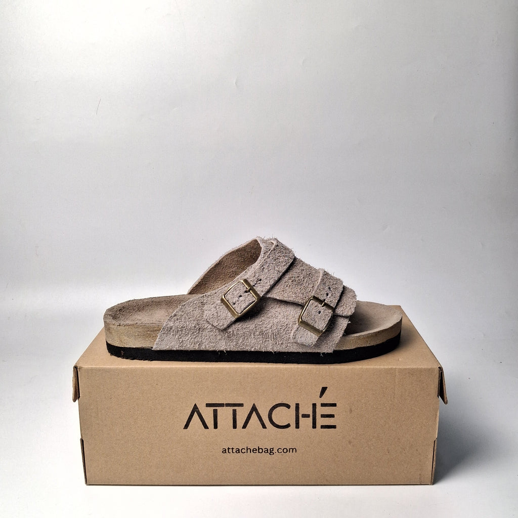 Size 45 - Double Buckle "Taupe”