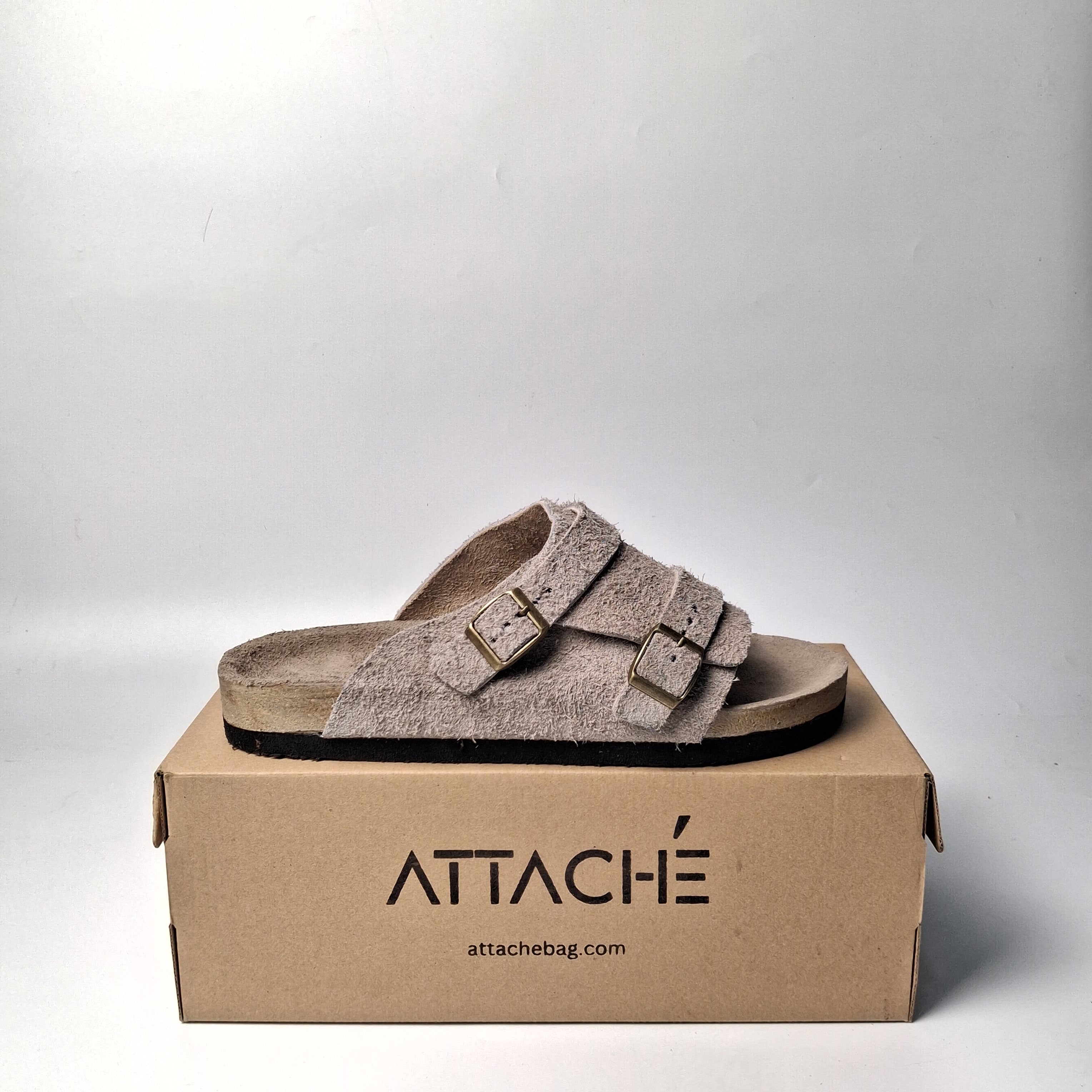 Size 45 - Double Buckle "Taupe”