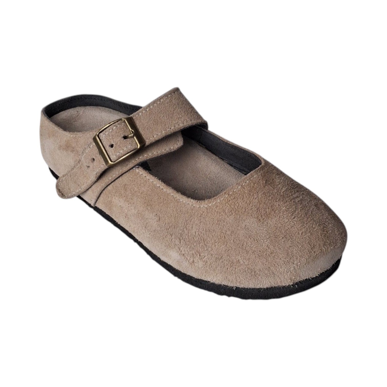 Merry Jane Clogs V1 Nude Suede Leather
