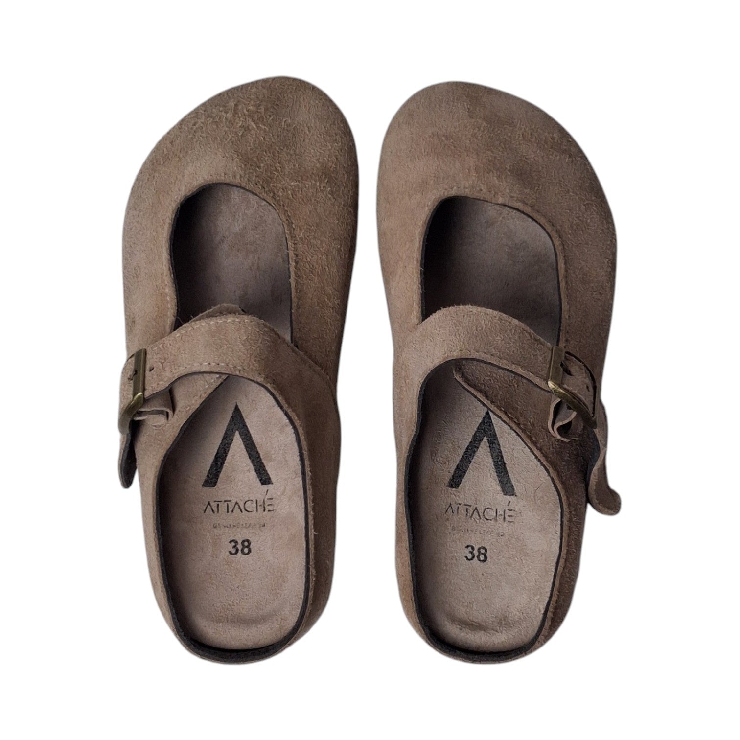 Merry Jane Clogs V1 Nude Suede Leather