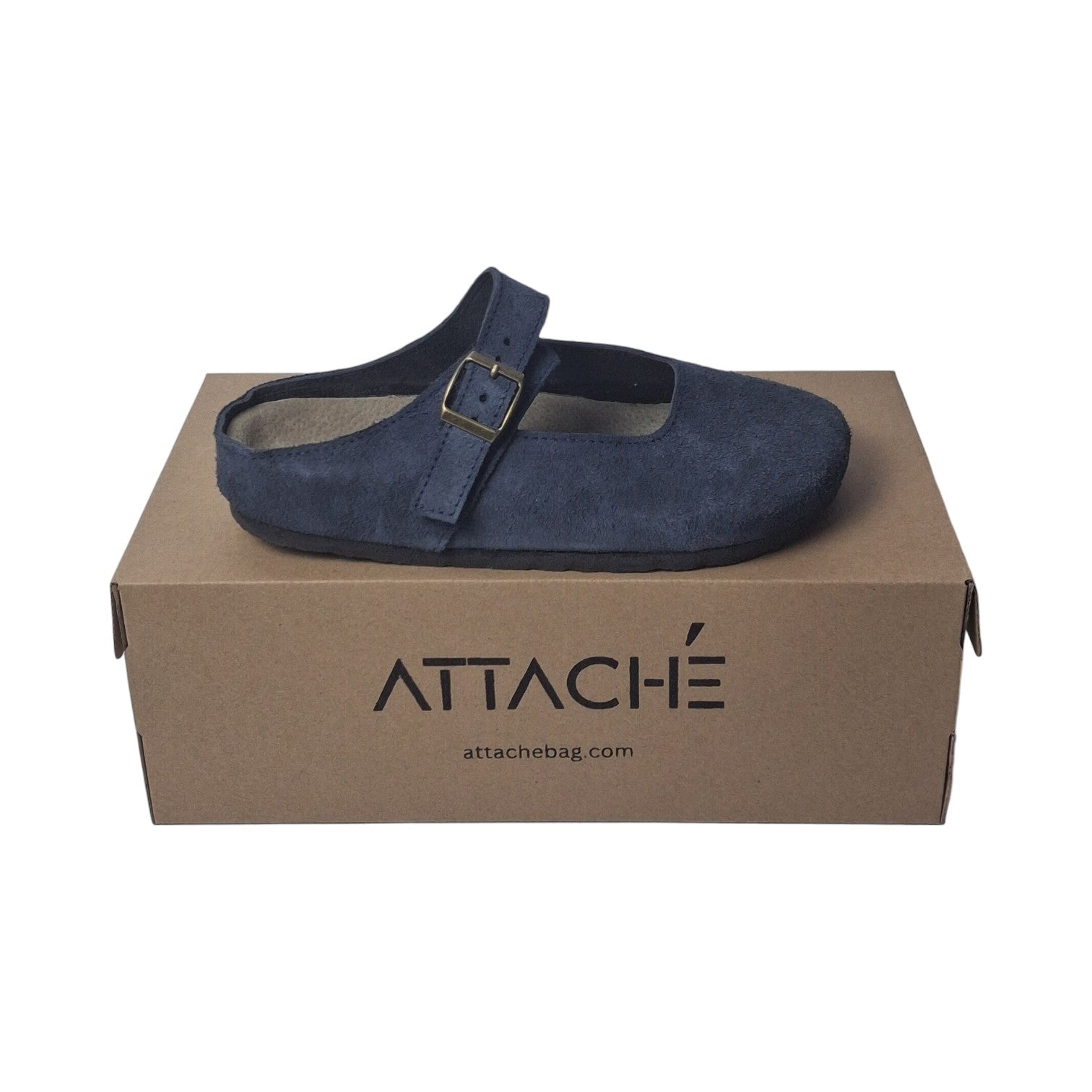 Merry Jane Clogs V1 Navy Suede Leather
