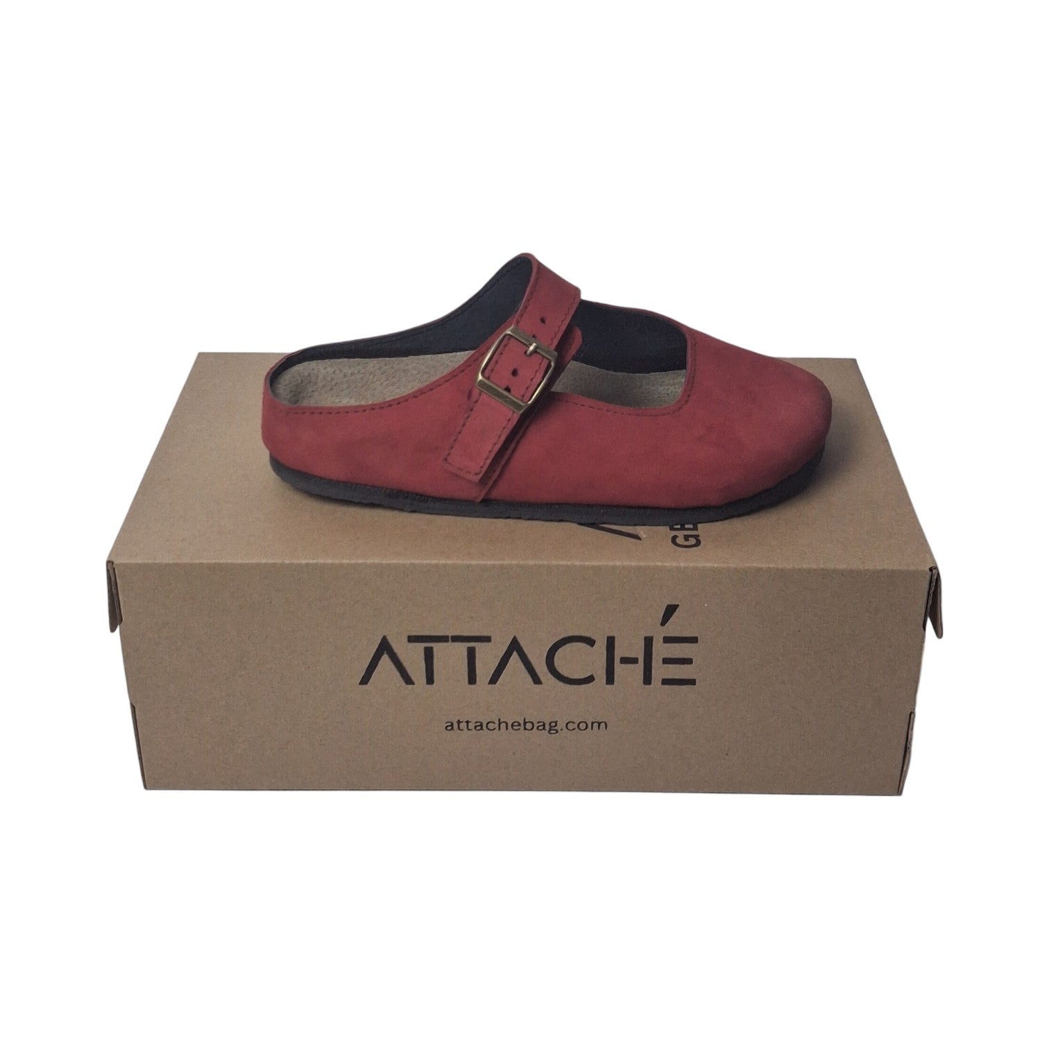 Merry Jane Clogs V1 Red Suede Leather