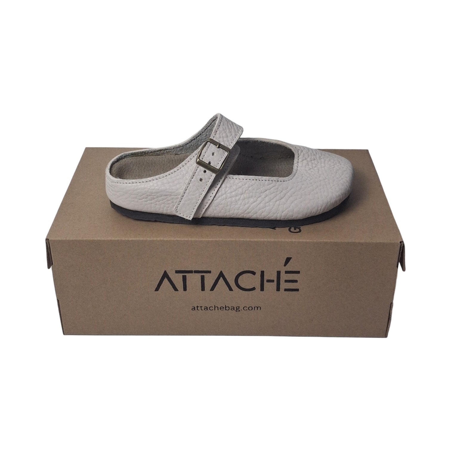 Merry Jane Clogs V1 White Grain Leather