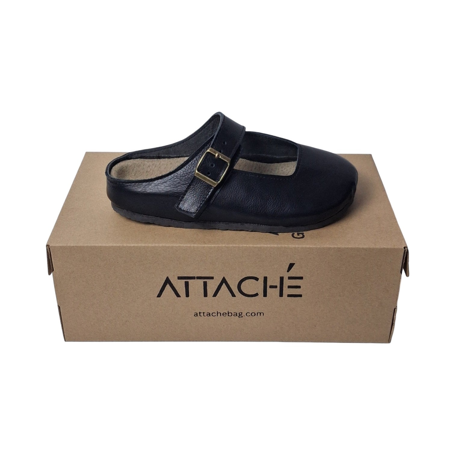 Merry Jane Clogs V1 Black Grain Leather