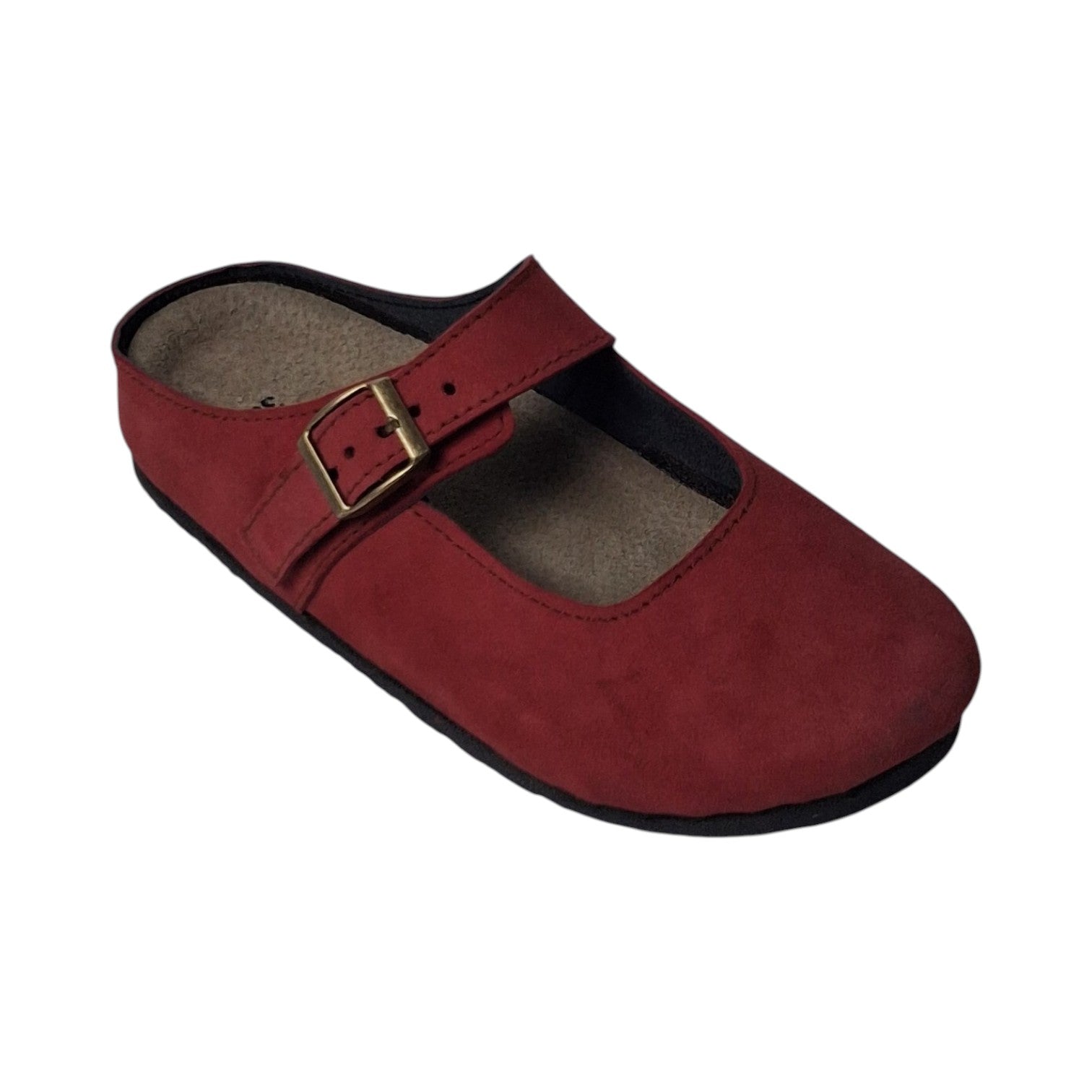Merry Jane Clogs V1 Red Suede Leather