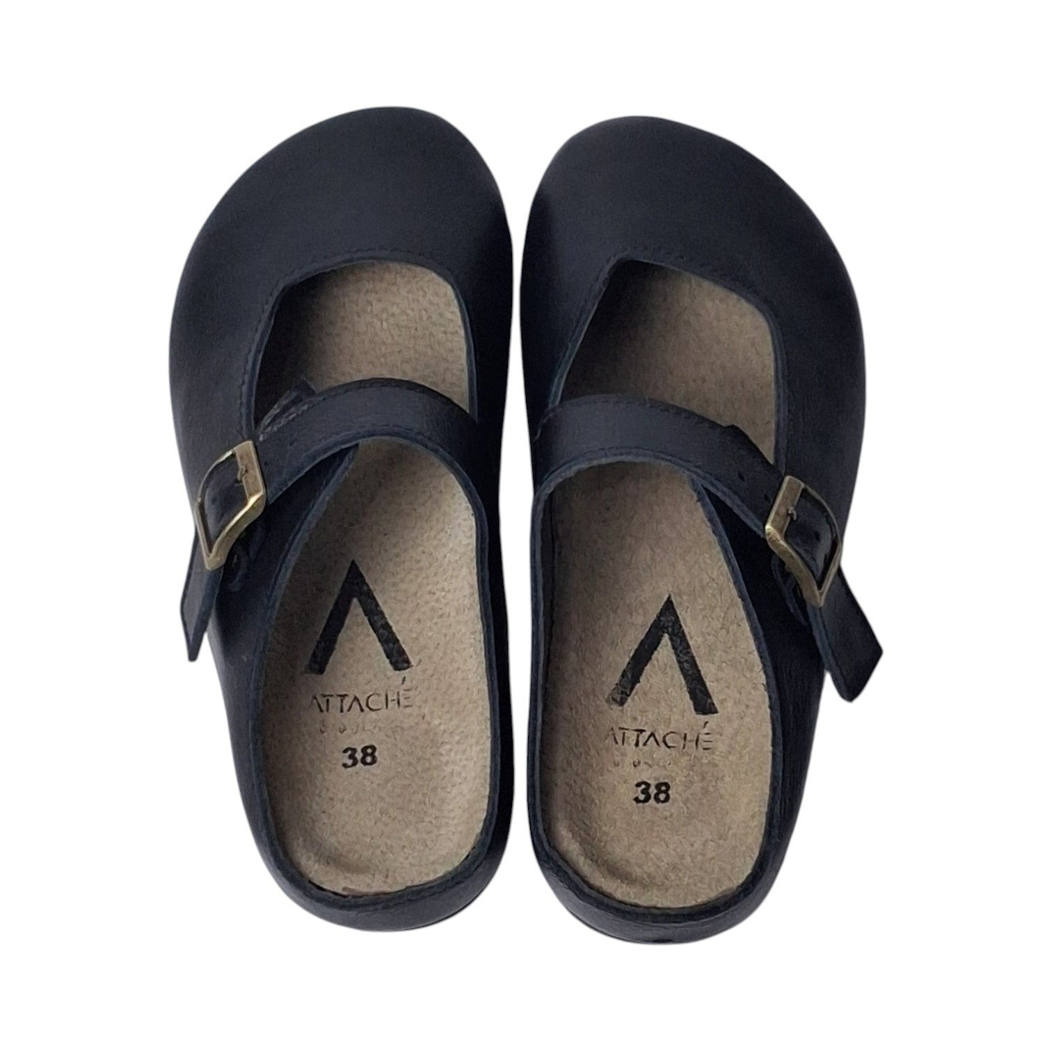 Merry Jane Clogs V1 Black Grain Leather