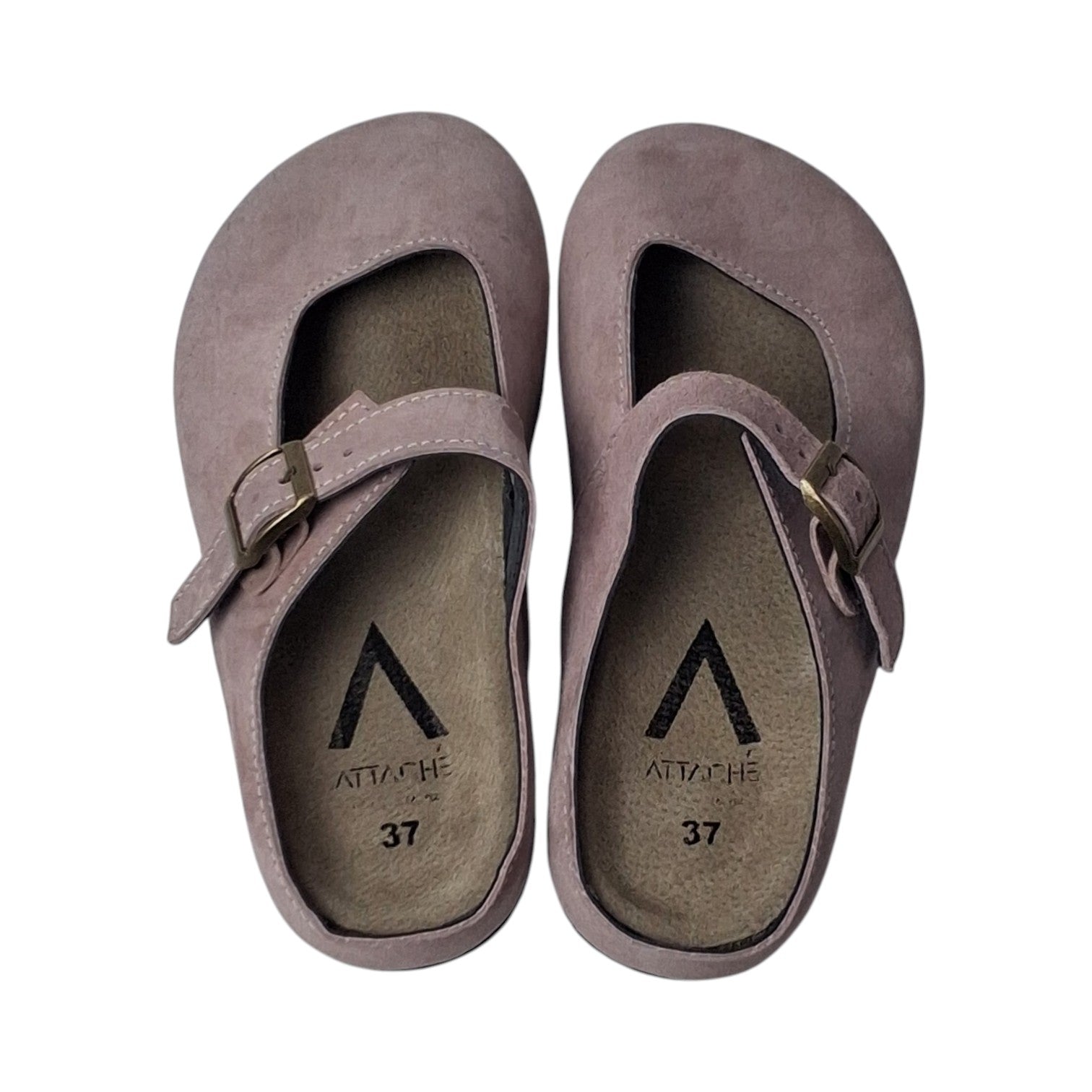 Merry Jane Clogs V1 Dusty Rose Suede Leather