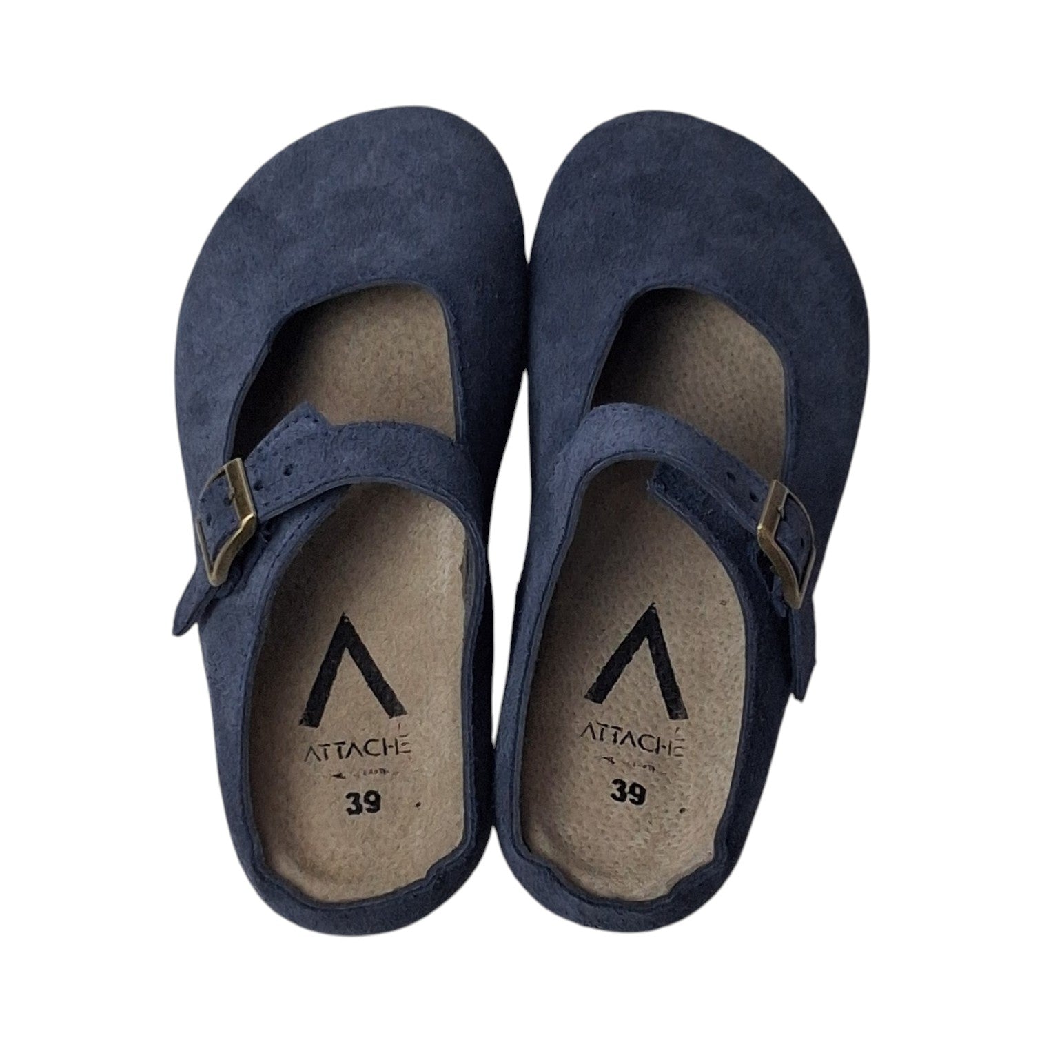 Merry Jane Clogs V1 Navy Suede Leather
