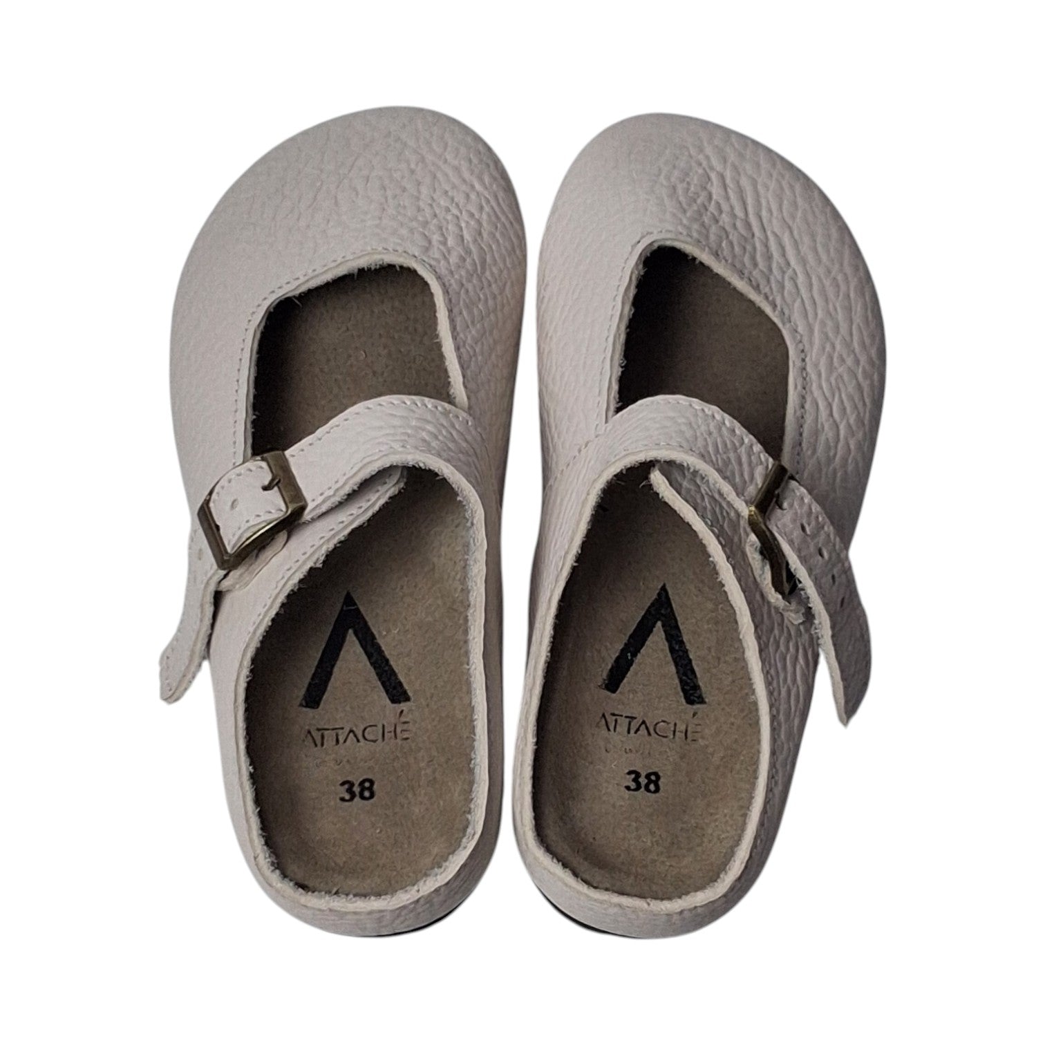 Merry Jane Clogs V1 White Grain Leather