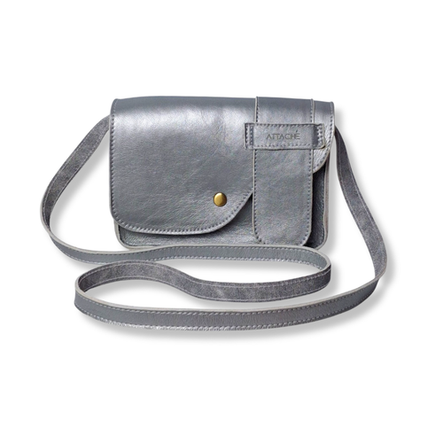 Attaché Latch Mini in Silver Napa Leather (1 of 1 Sample)