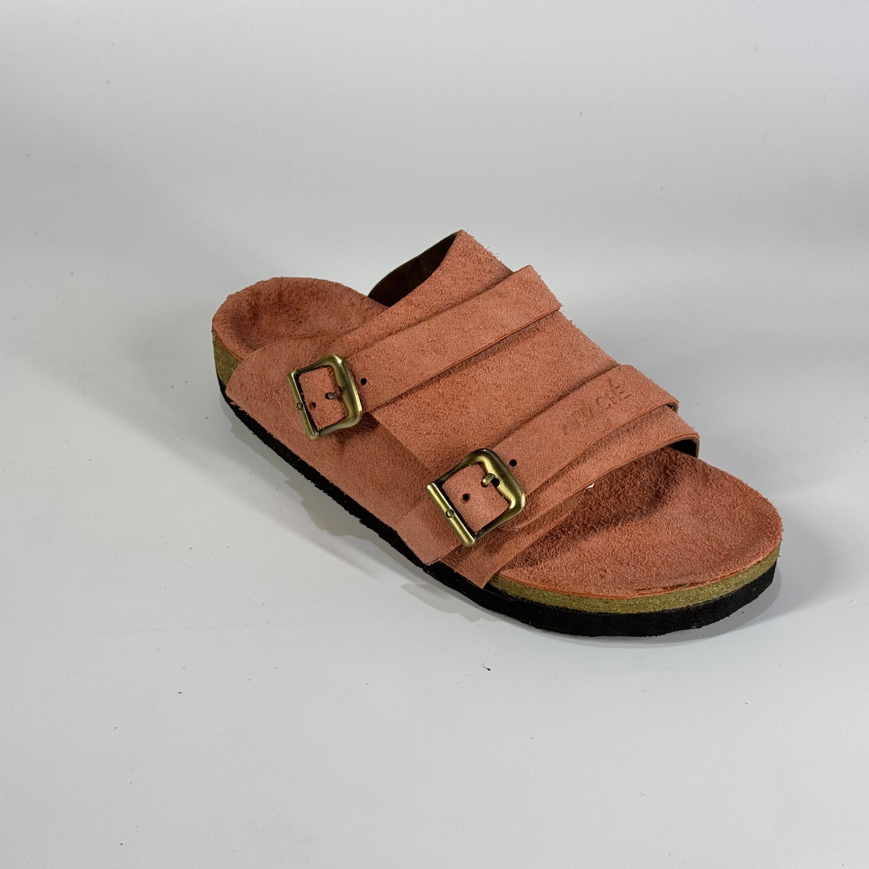 Passeo Double Buckle Genuine Leather Slip-on  “Salmon”