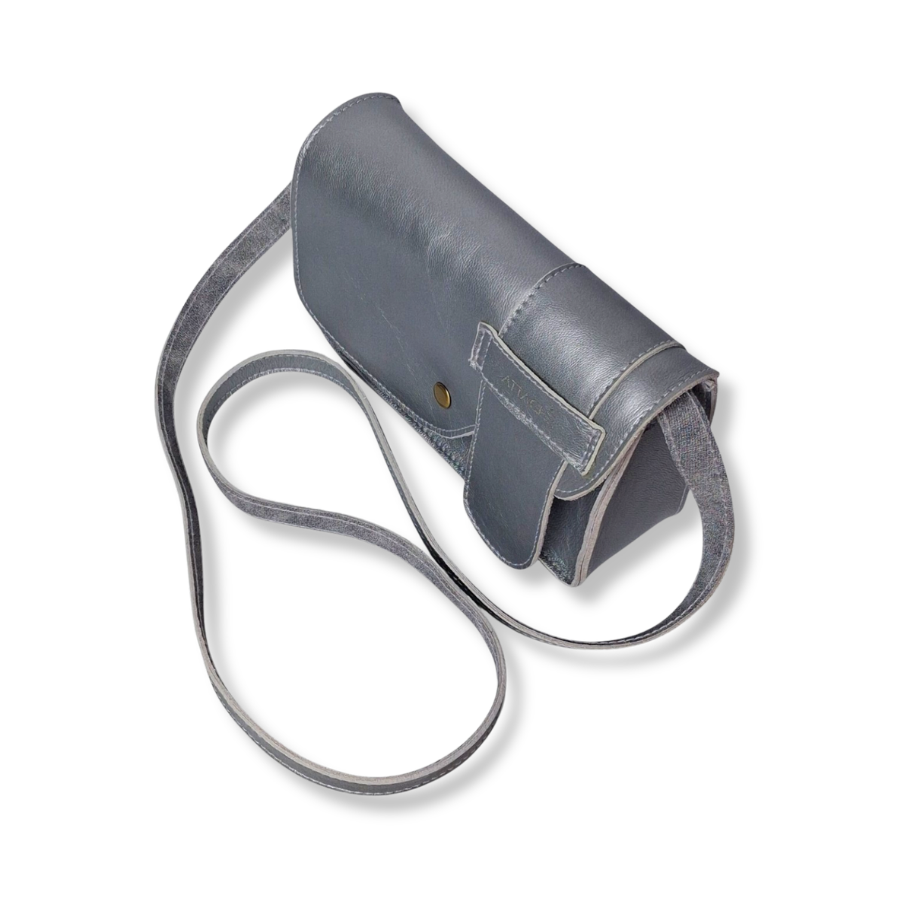 Attaché Latch Mini in Silver Napa Leather (1 of 1 Sample)