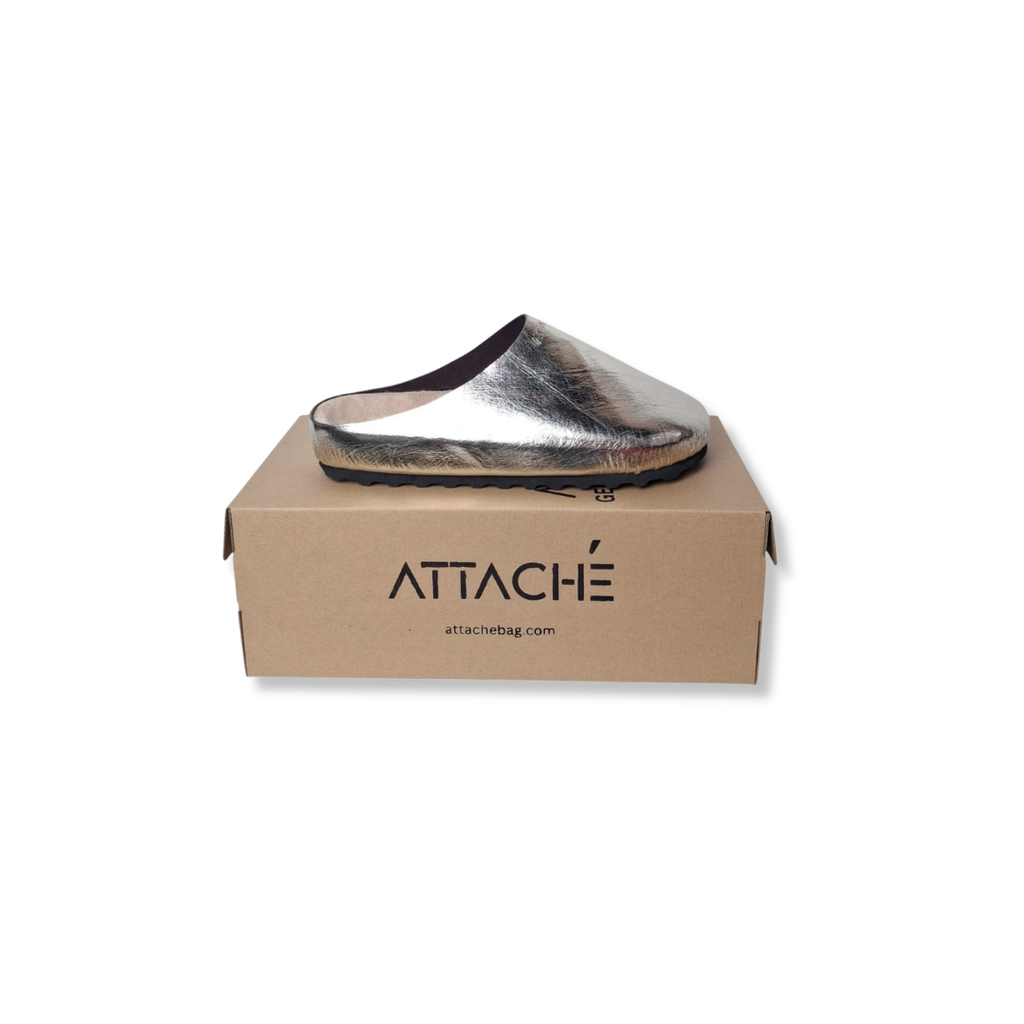 Size 41- Mule Crumpled Gold Leather