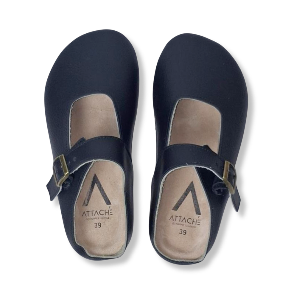 MJ Clogs V2 Non-Slip Black Grain Leather