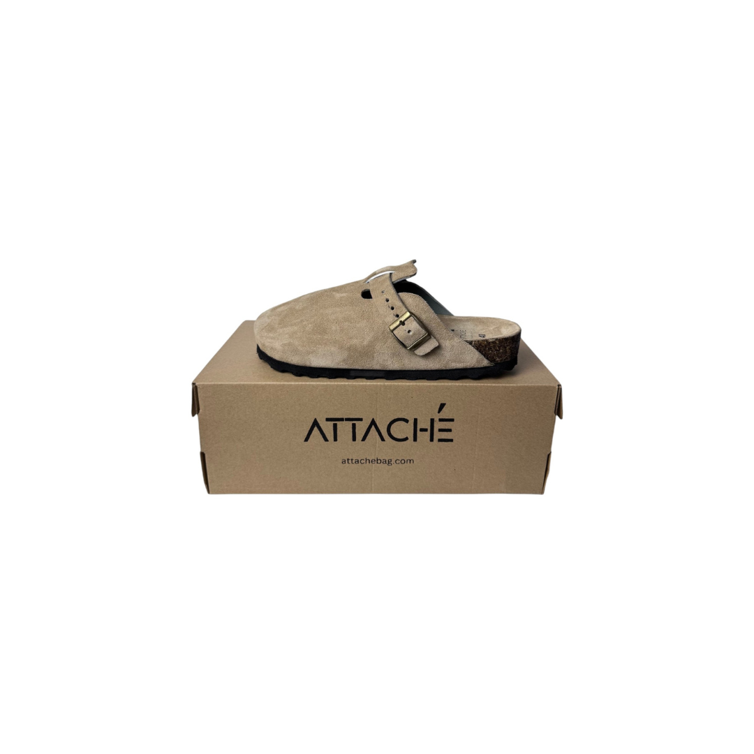 Clogs Hazelnut Suede Leather