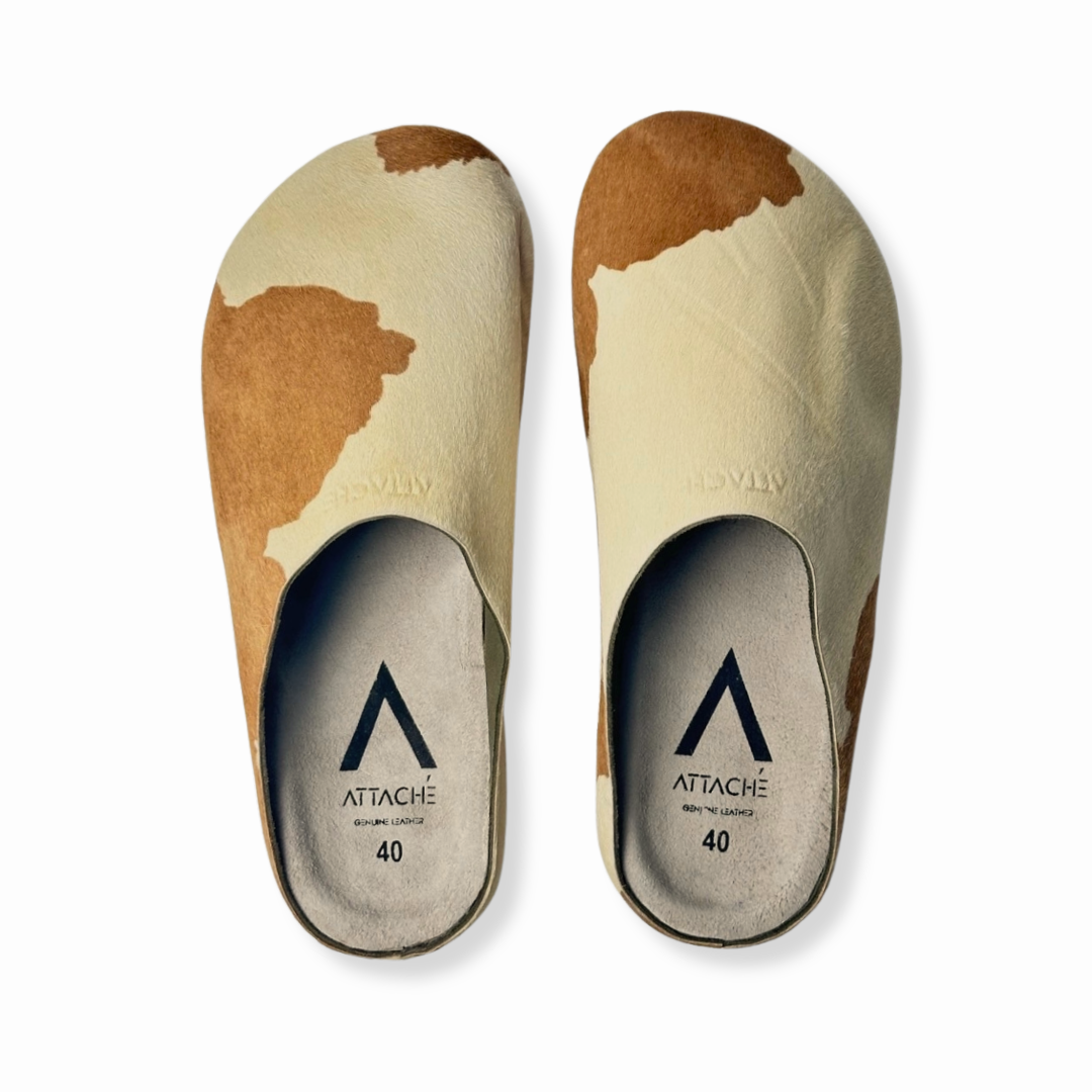 SIZE 40 ONLY: MOO MOO MULE Genuine Bovine Leather