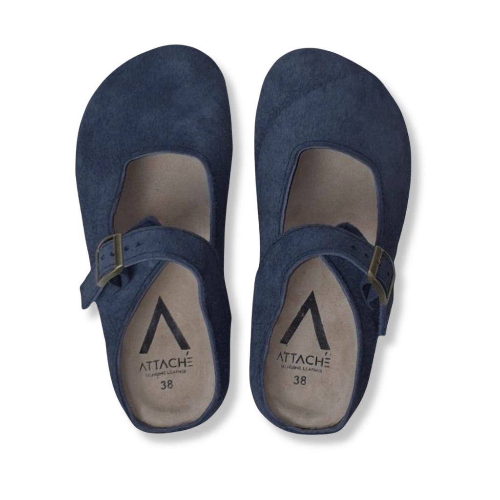 MJ Clogs V2 Non-Slip Navy Suede Leather