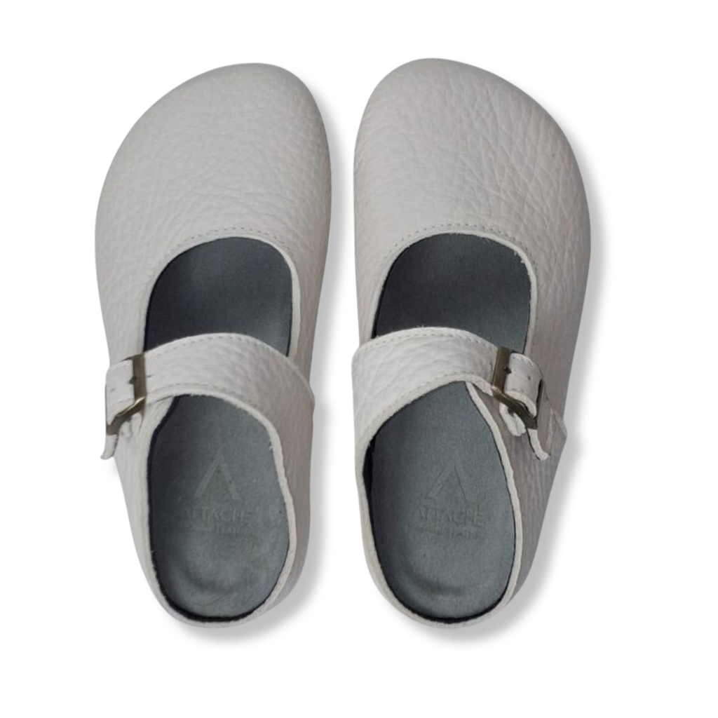 MJ Clogs V2 Non-Slip White Grain Leather