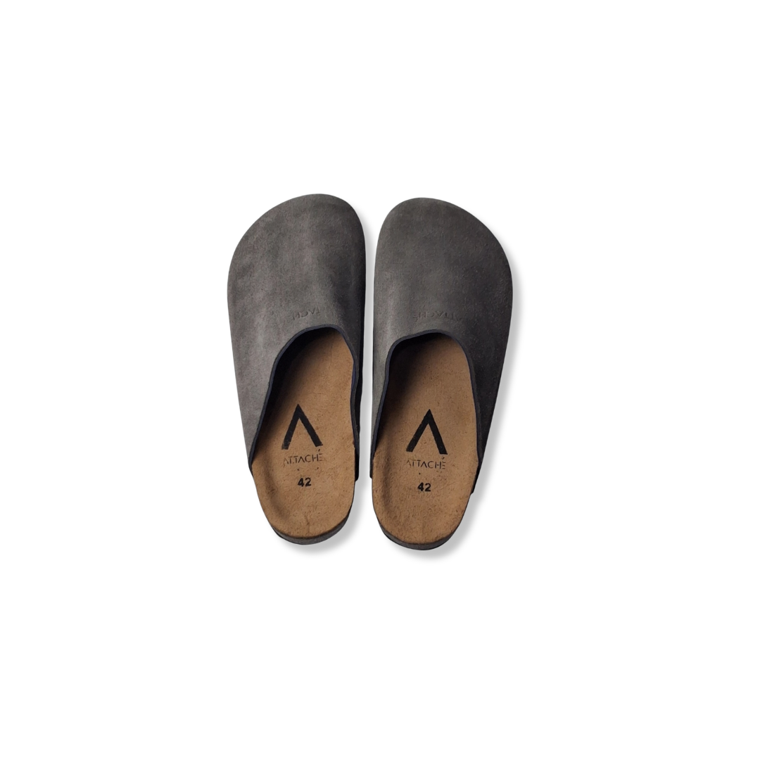 Mule V2 Smoke Gray Suede Leather