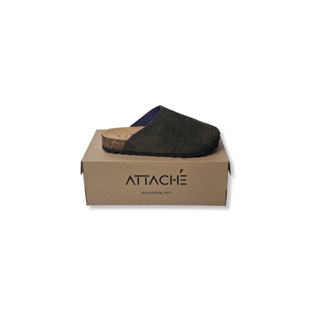 Mule V2 Army Green Suede Leather
