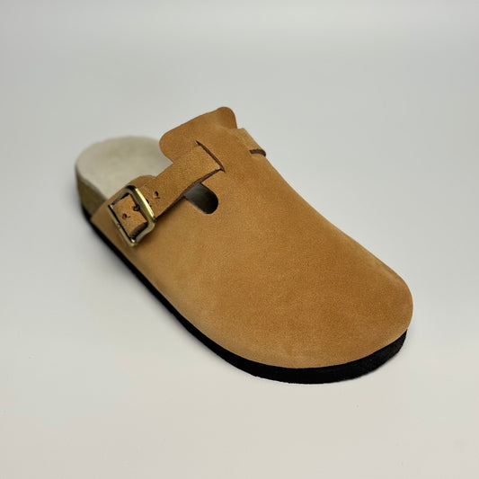 Clogs Premium Genuine Leather Slip-on “Light Tan”