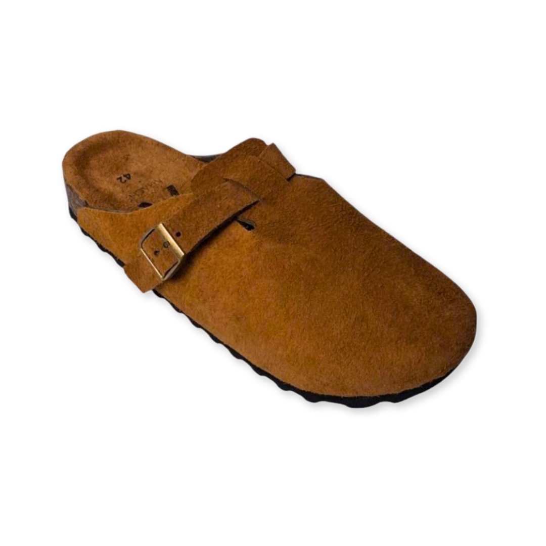 Clogs Mochaccino Suede Leather