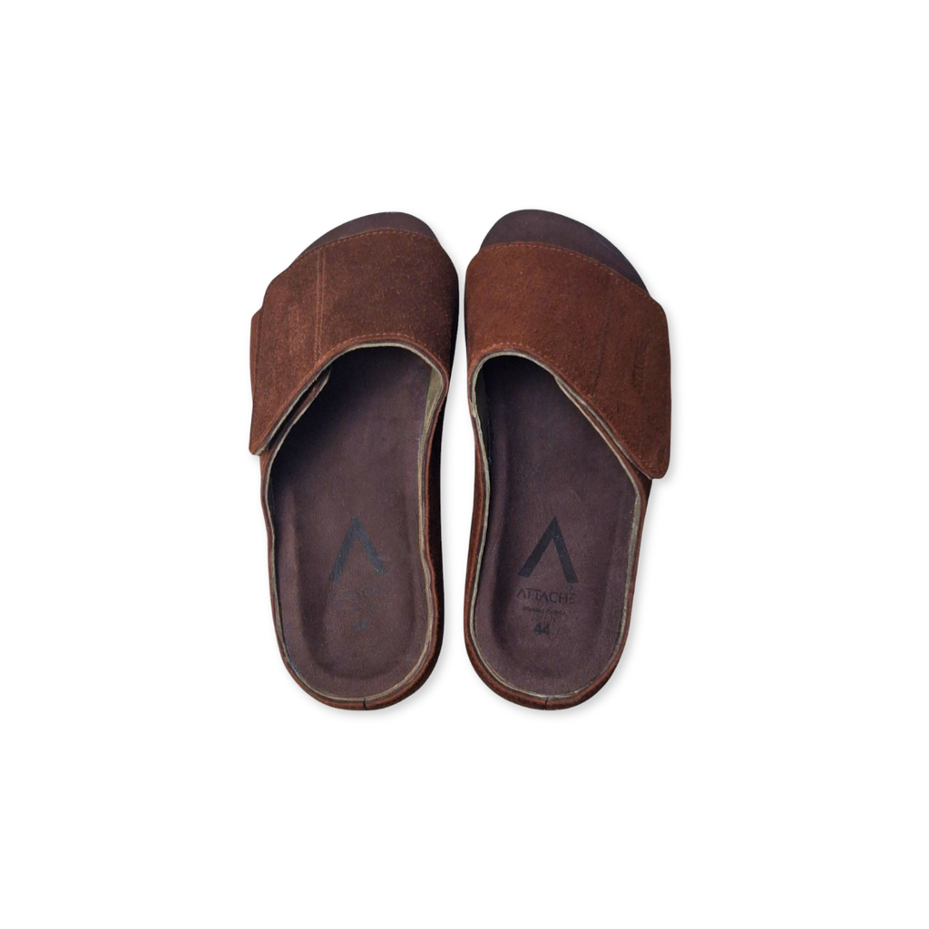 Size 40, 44 - Terra Slides Flex Chocolate Leather