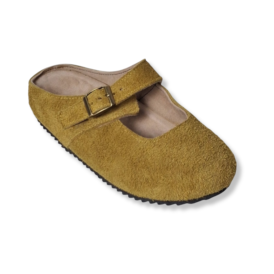 MJ Clogs V2 Non-Slip Mustard Suede Leather