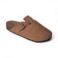 Clogs Tan Suede Leather
