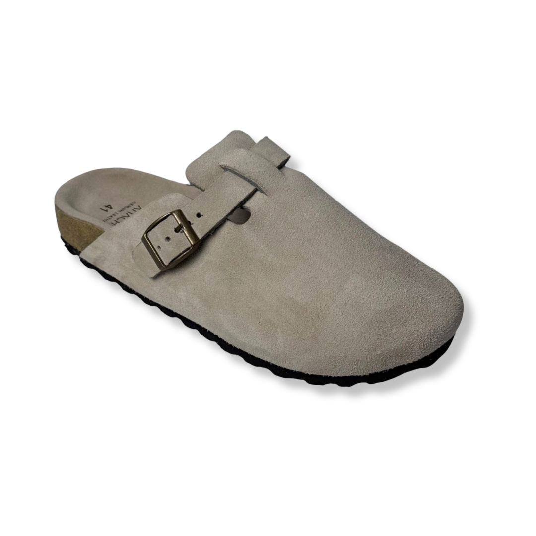 Size 41 - Clogs Taupe Suede Leather Proto 1