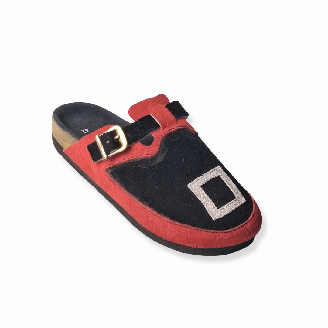 SIZE 42 ONLY: Squid Games Concept Clogs Genuine Suede Leather
