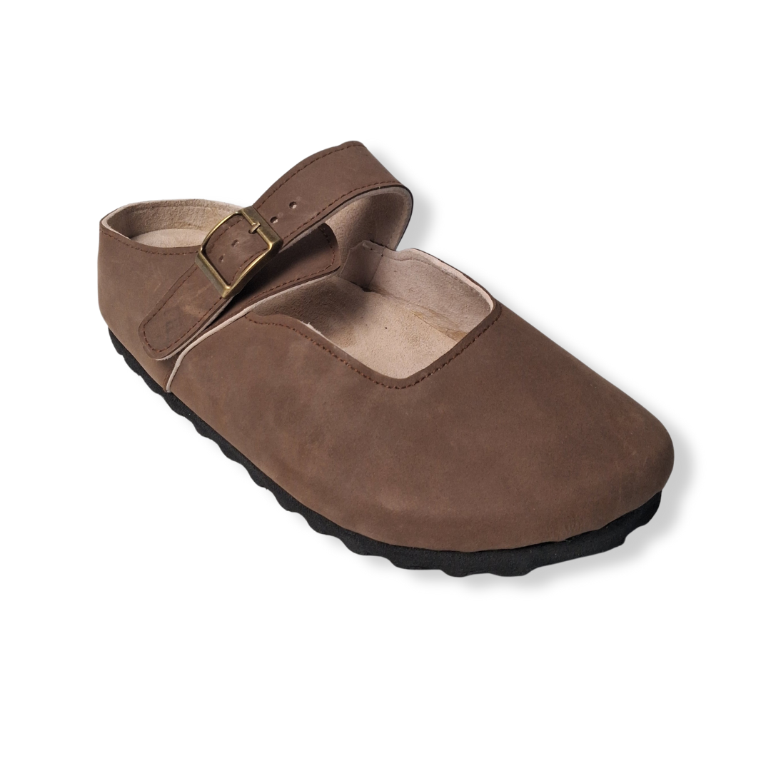 Merry Jane Clogs V1 Genuine Leather in Napa Mocha